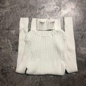 LIKE NEW! sundance white ribbed turtleneck tight fit